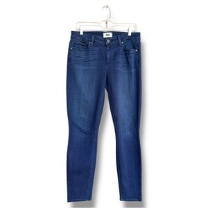 Paige Verdugo Ankle Skinny Dark Rinse Stretch Jeans Waist 30